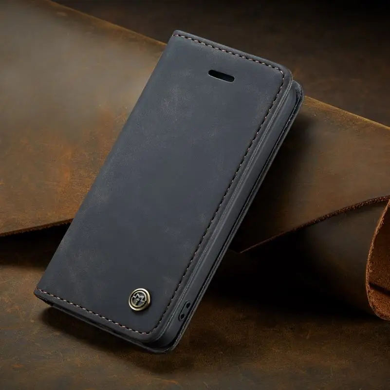 Black Case Магнитный флип чехол для huawei P Smart Honor 9 10 lite P30 P20 Pro, чехол для телефона 360, Роскошный Матовый чехол из искусственной кожи с держателем для карт - Цвет: Black Case