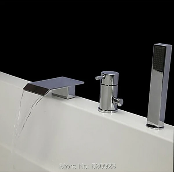 Новое поступление современный набор из 3 смесителей для ванны с ручным душем