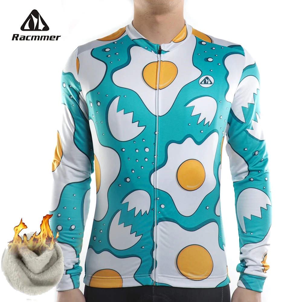 Racmmer 2020 NEW Thermal Fleece Cycling Jersey Winter Jacket Mens MTB Long Sleeve Bike Bicycle Clothing Jerseys Maillot Ciclismo | Спорт и