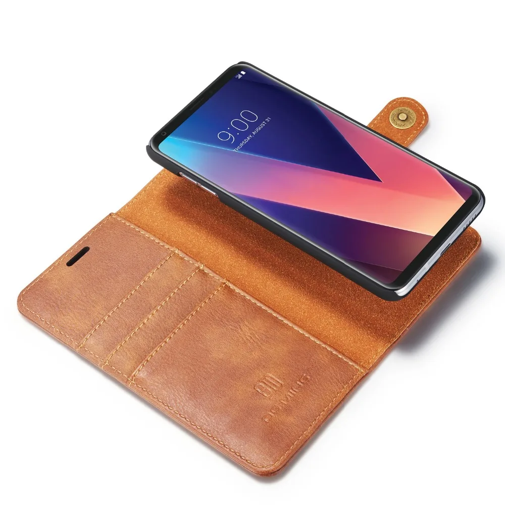 Кожаный чехол-книжка 2 в 1 для LG V30 Plus V20 G7 ThinQ G6 чехол с отделением карт магнитный