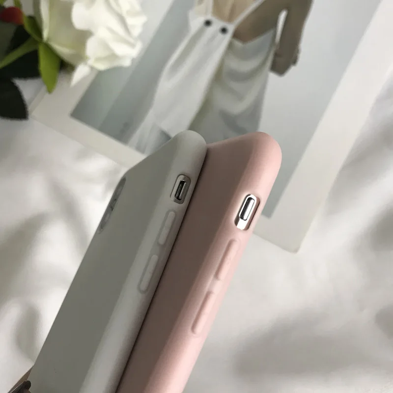 TIZMYIL 2019 Телефон чехол для iPhone 7 6 6s 8 X Plus XR XS Max простой сплошной цвет Ультратонкий