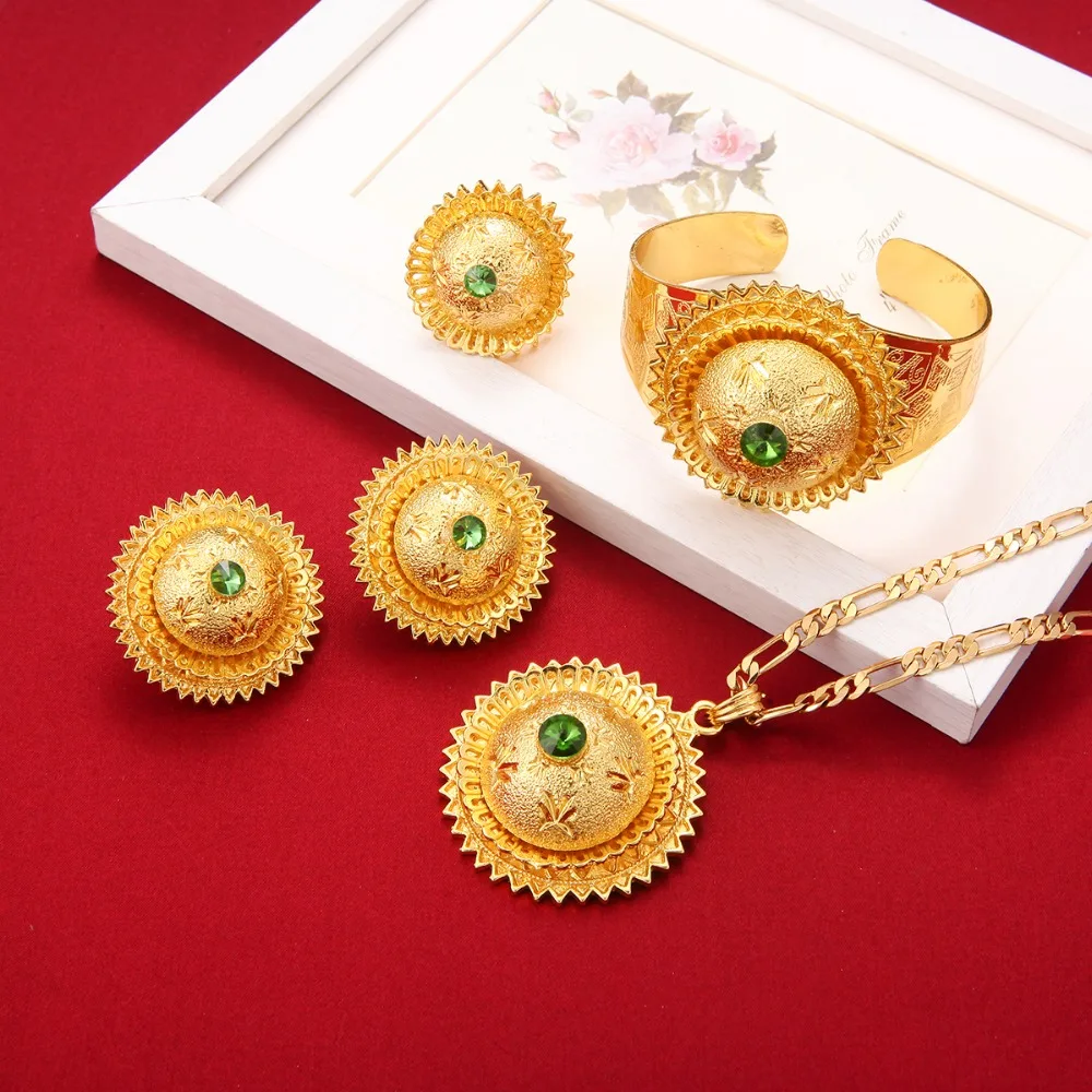 Комплект из колье и серёг с красным камнем|ethiopian necklace|necklace earring ring setsearrings set |