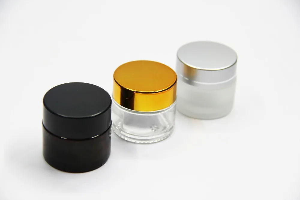 200 шт. 10 г Янтарная стеклянная кремовая бутылка для банок косметический контейнер