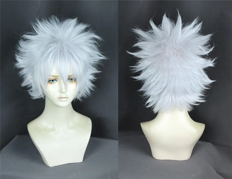 Парик для косплея HUNTER Killua Zoldyck из японского аниме Серебряный парик