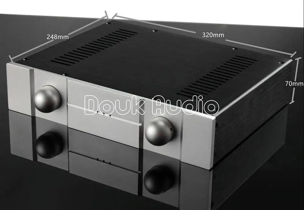 Nobsound новый алюминиевый корпус усилителя корпуса DIY чехол DAC House Box (W320 * H70