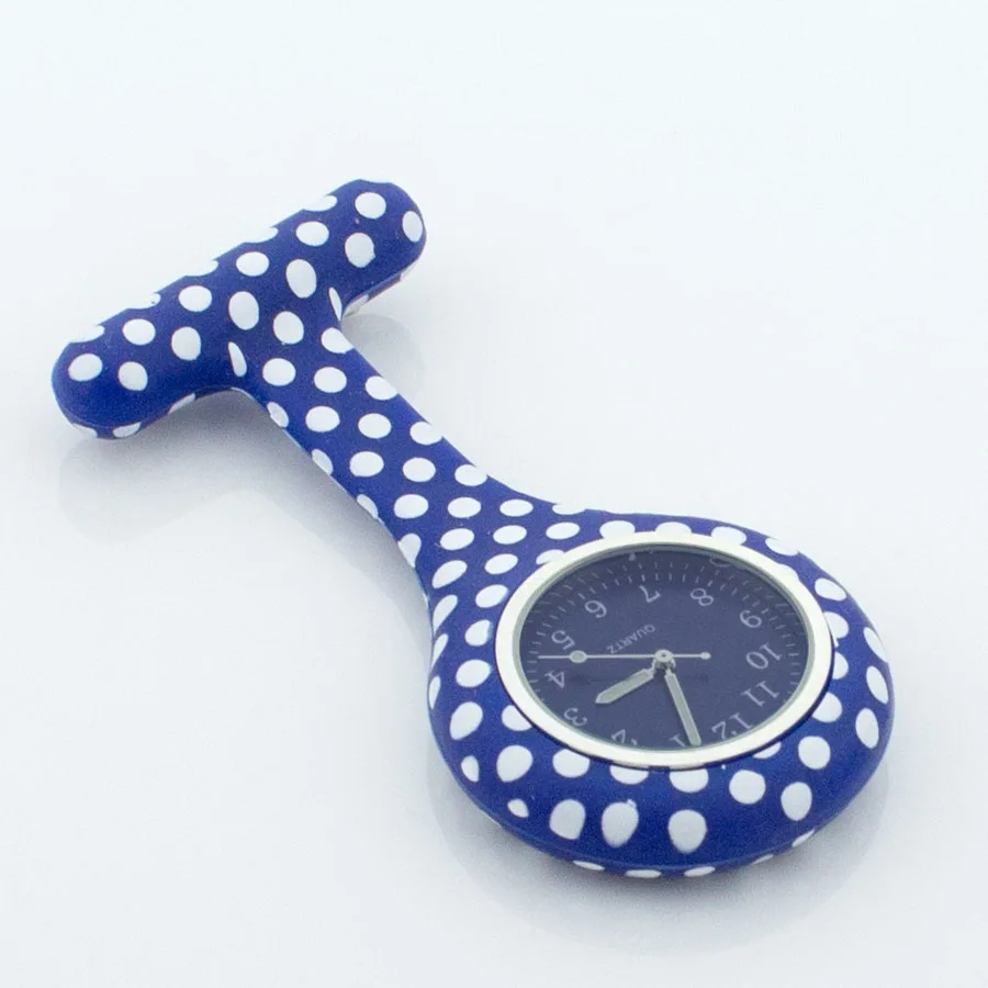 blue Dots силиконовые медсестры часы fob карманные часы Доктор Медсестры подарок цветной циферблат японский высокое качество больница часы ALK VISION - Цвет: blue