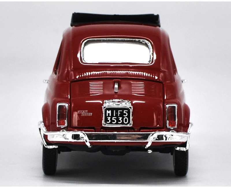 Оригинальная фабричная 1:24 FIAT 500 ABARTH 500 игрушечная машинка из сплава, игрушки для детей, литая модель автомобиля, подарок на день рождения