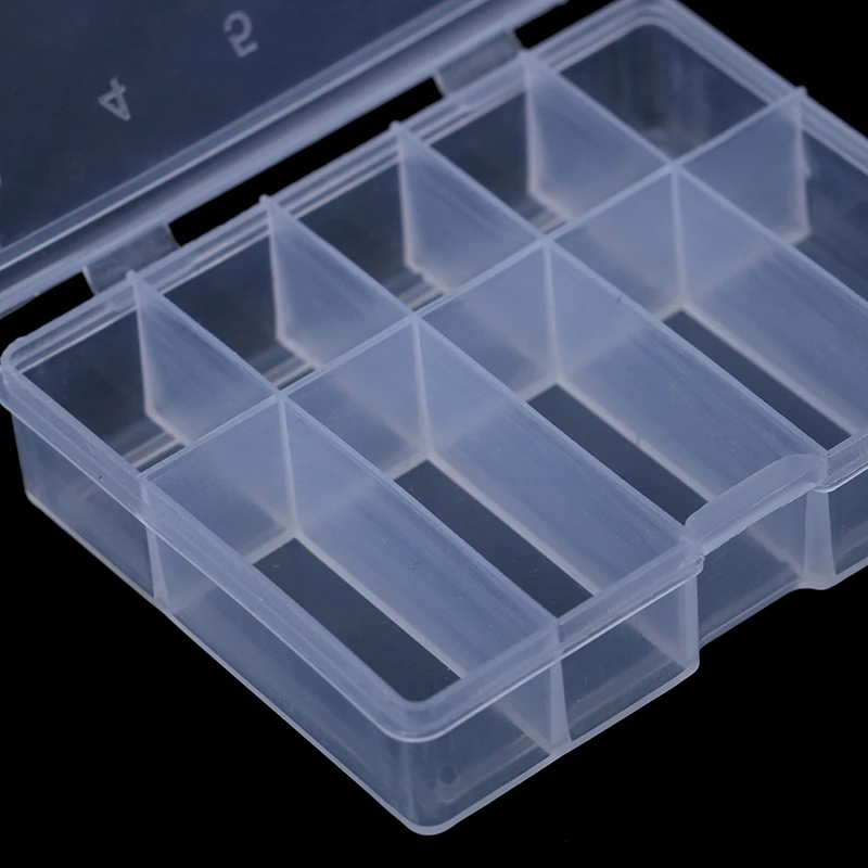 

10 Compartments Mini Fishing Tackle Box Fish Lures Hooks Baits Plastic Storage Holder Square Case Pesca Fishing Accessories
