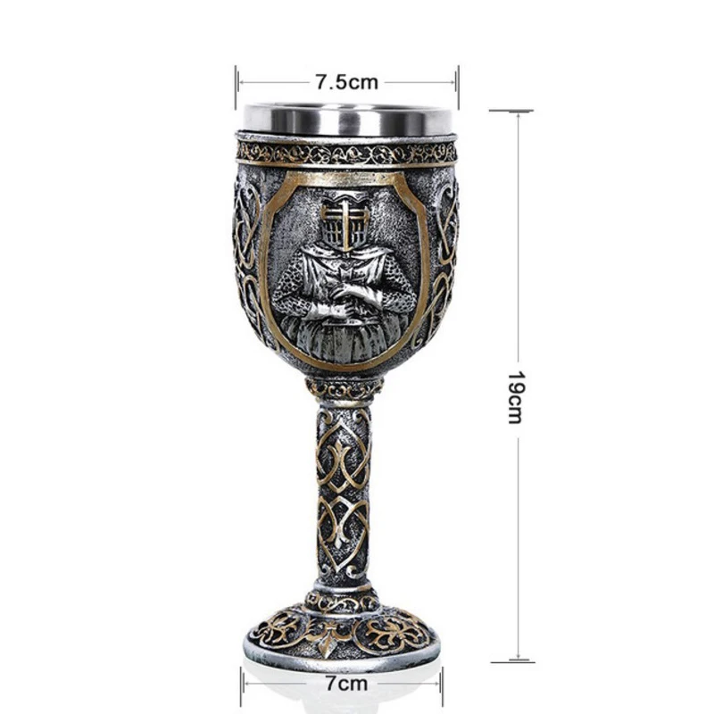 Высокое качество рыцарь череп пивная Питьевая чашка кружка из нержавеющей стали