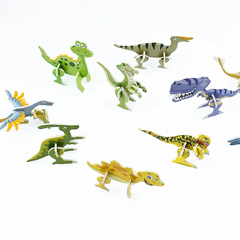 1Pcs 3D Lovely Dinosaur Blocks DIY Building Single Bricks Parts Accessory Construct Magnet Model Educational Toys Mercury | Игрушки и