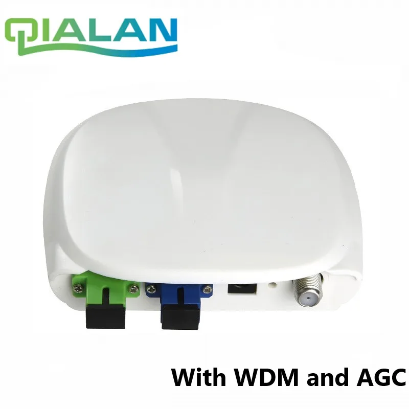 Оптоволоконный FTTH оптический приемник SC/APC-SC/UPC с WDM и AGC мини-узел Внутренний оптический приемник с белым пластиковый чехол