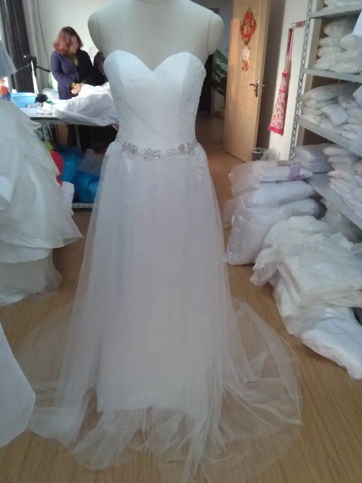 Vestidos De Novia индивидуальный заказ белый/слоновая кость шифон Милая Бисероплетение