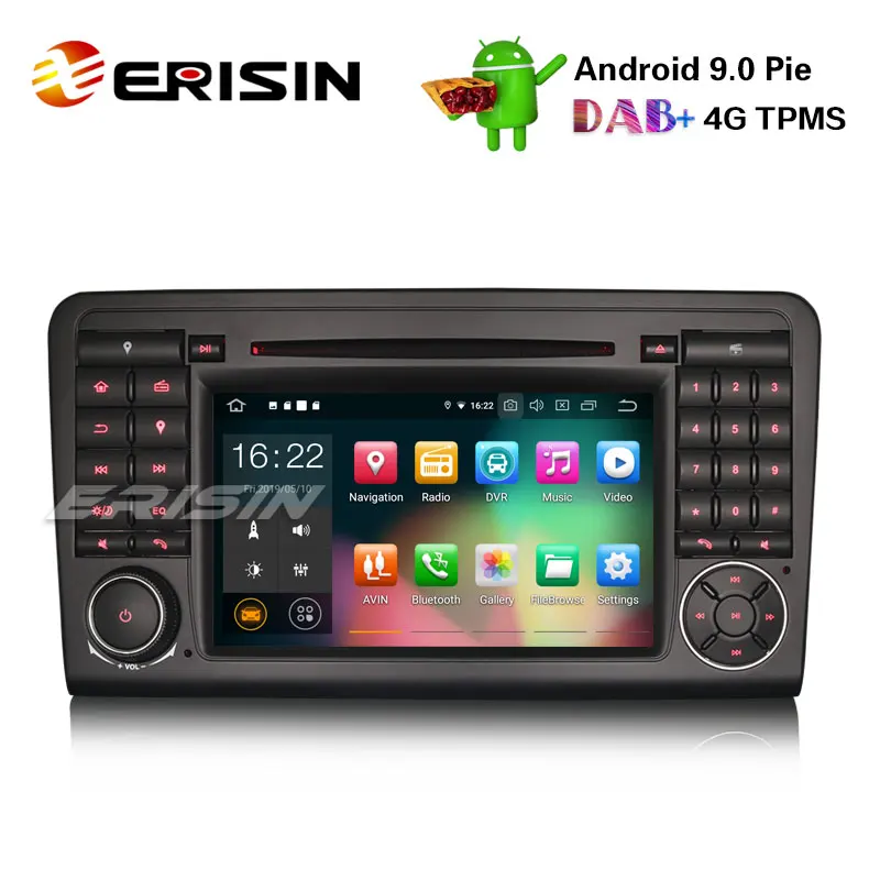 Автомобильный стереопроигрыватель Erisin 7 &quot 8 ядер Android 9 0 GPS DAB + CD DVR BT для Mercedes ML/GL