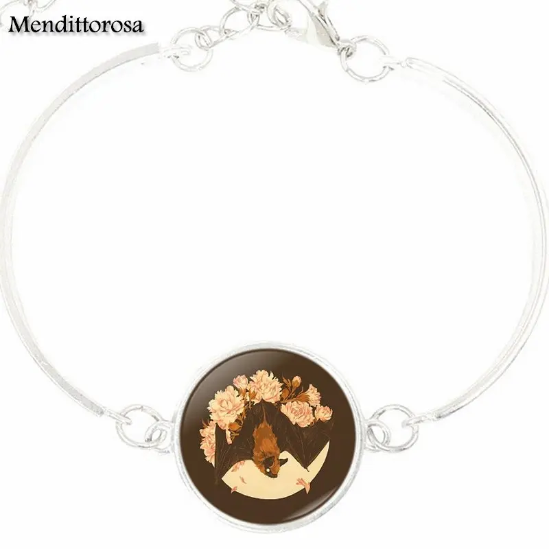 Cutest little bat ever Logo Steampunk Jewelry Glass Cabochon Bracelet Bangle For Women Party Gift | Украшения и аксессуары