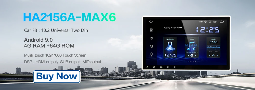 Dasaita 10," Android 9,0 Автомобильный gps радио плеер для 2 Din универсальный с восьмиядерным 4 Гб+ 32 ГБ Авто Стерео мультимедиа головное устройство