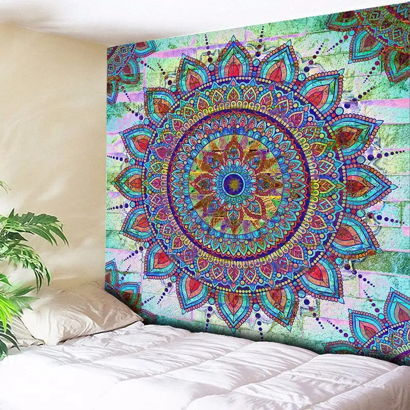 Tapisserie Murale богемная мандала настенный гобелен пляжное полотенце Золотая