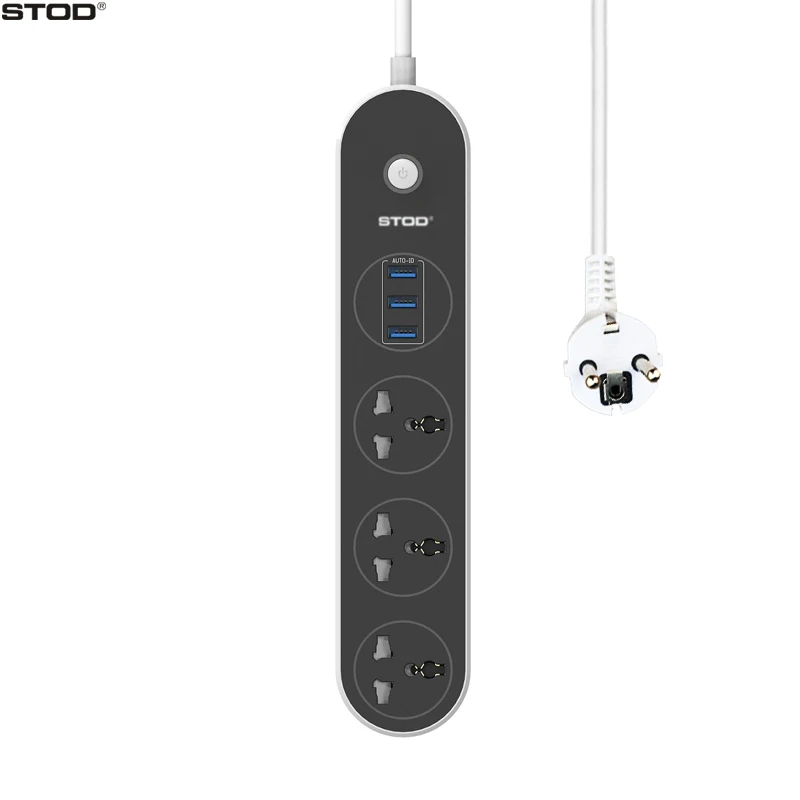 STOD 3 порта USB зарядное устройство 15 Вт розетка блок питания 2500 2в1 домашняя