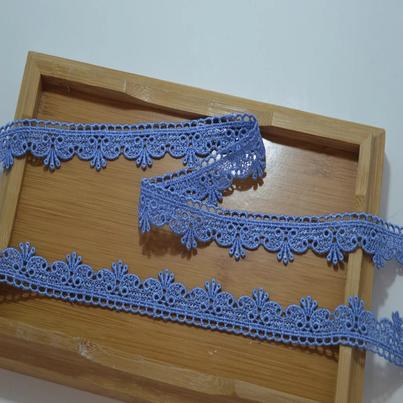 Somelace 2 см в ширину (14 ярдов/лот) синие волнистые Цветочные Венецианские кружева высококачественные кружевные ткани вышитые кружева 18041416