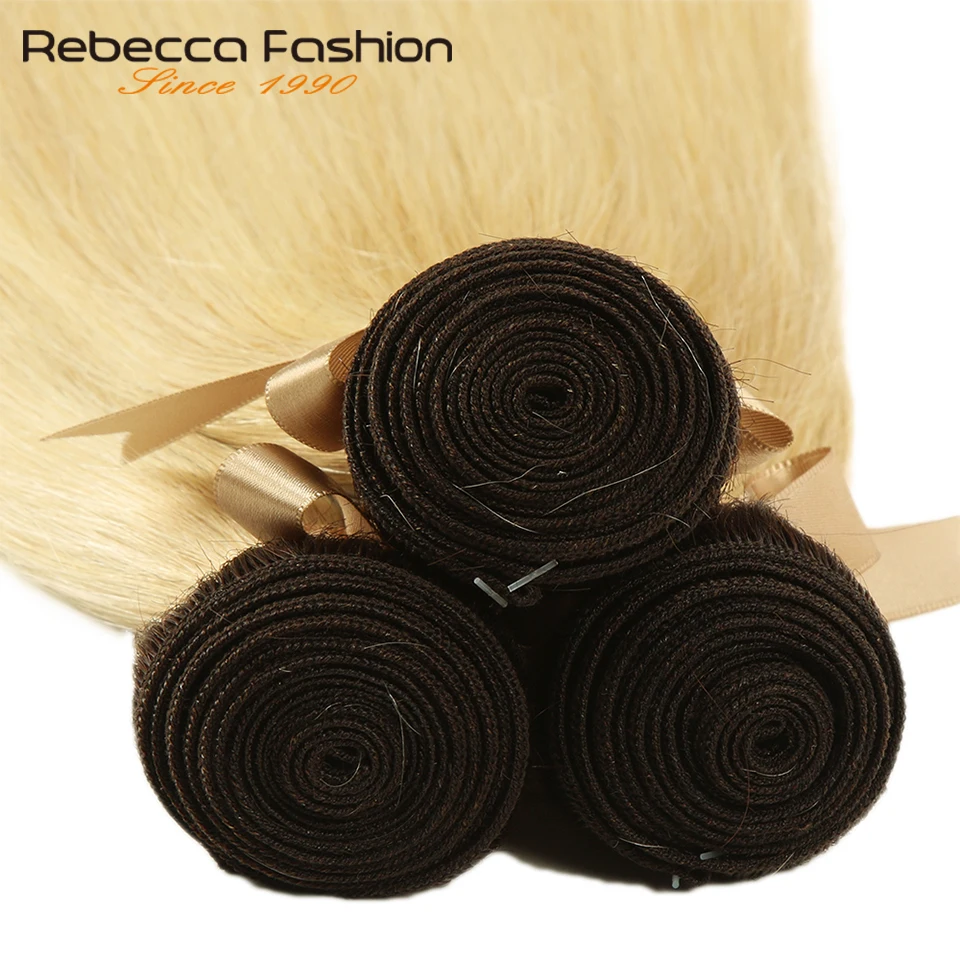 Rebecca Ombre блонд пряди бразильские Прямые Remy человеческие волосы коричневые корни
