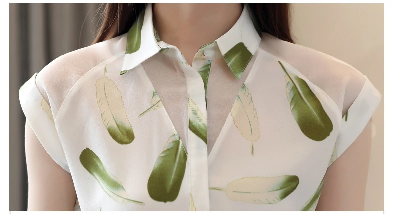 Женская летняя обувь блузки с короткими Модные женские 2019 рукавами и принтом