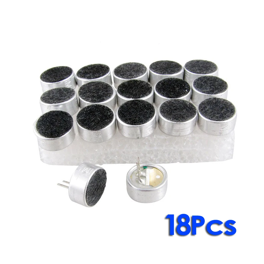 18 Pieces 9.5mm Dia MIC Capsule Electret Condenser Microphones | Электроника