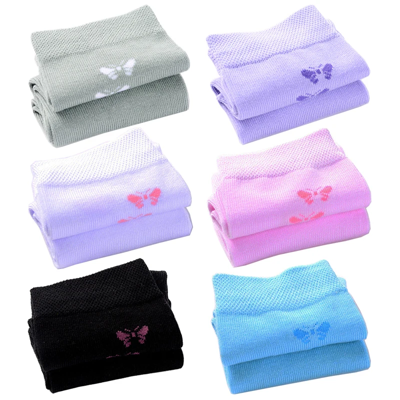 LifeWheel Women Socks Bamboo Casual Long Socks Fashion Cute Girl Athletic Gift Spring Summer Butterfly Sock 6 Pairs