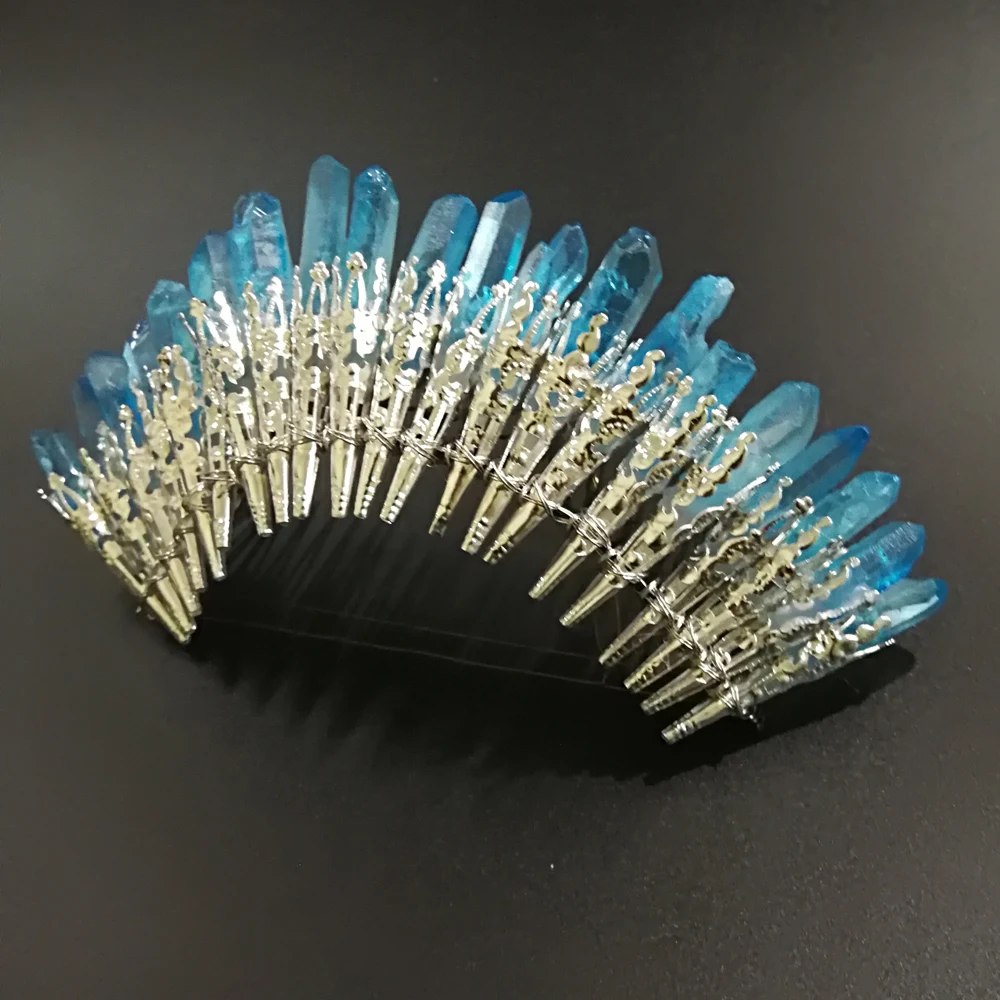 Crystal Crown Mermaid Crowns Tiara Comb Fairy Bride Weddings Boho Festivaltheof |
