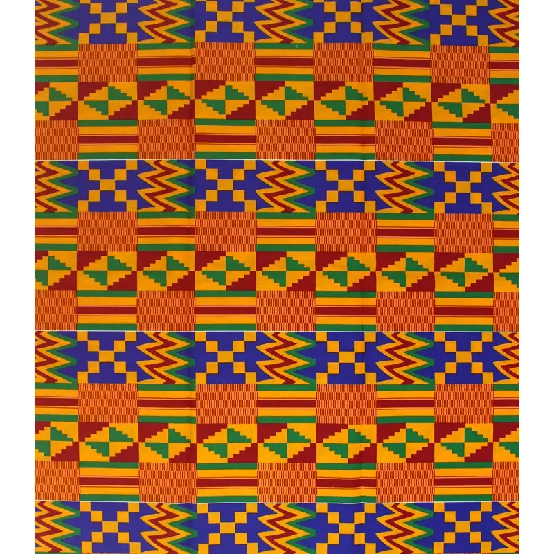 Африканский принт Kente Ткань KENTE Kitenge Гана 6 ярдов Y-736 | Дом и сад