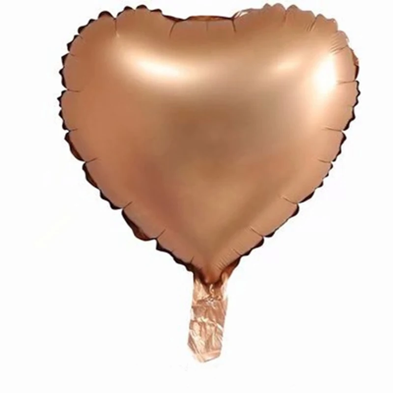 

17inch Heart Metalic Foil Balloons Wedding Decoration Anniversaire Happy Birthday Helium Air Ball Baby Shower Party Supplies