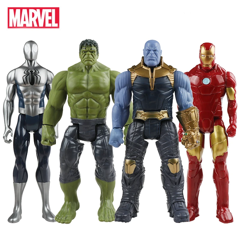 30 см Marvel Мстители игрушки танос Халк Бастер человек паук Железный человек Капитан Америка Тор Росомаха Черная пантера фигурка куклы