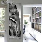 Набор для алмазной вышивки FULLCANG FC1209, картина из квадратныхкруглых страз сделай сам, с изображением черного и белого слона, большого размера, с рисунком животных