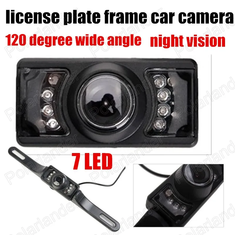 

Waterproof long License Plate Frame HD Car Camera Rear View Camera with 7 LED Night Vision 120 degree wide angle