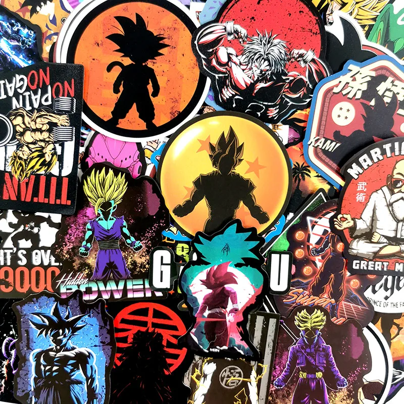 50 шт. наклейка Dragon Ball s Super Saiyan Goku Смешанная Наклейка для сноуборда багажа автомобиля холодильника автомобиля-Стайлинг наклейки для ноутбука s