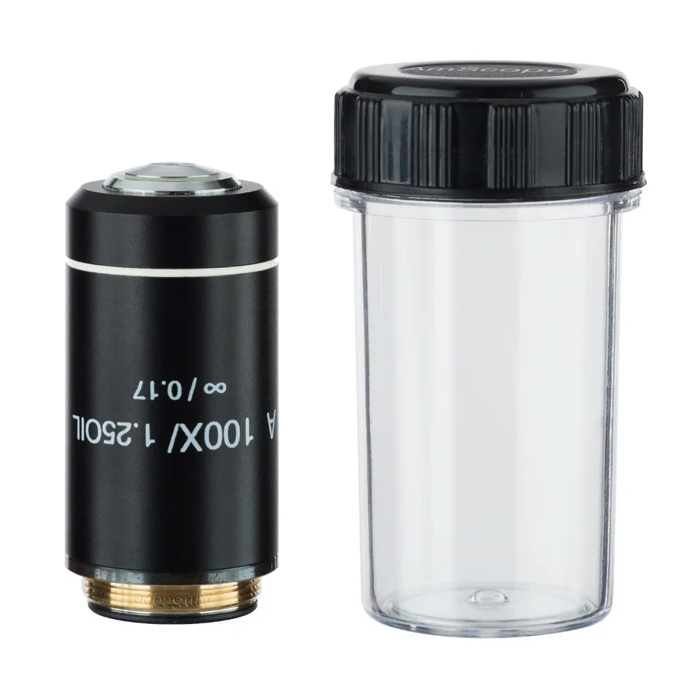 

AmScope 100X Infinity, Ахроматический микроскоп, объектив с черной отделкой A100X-INF-B