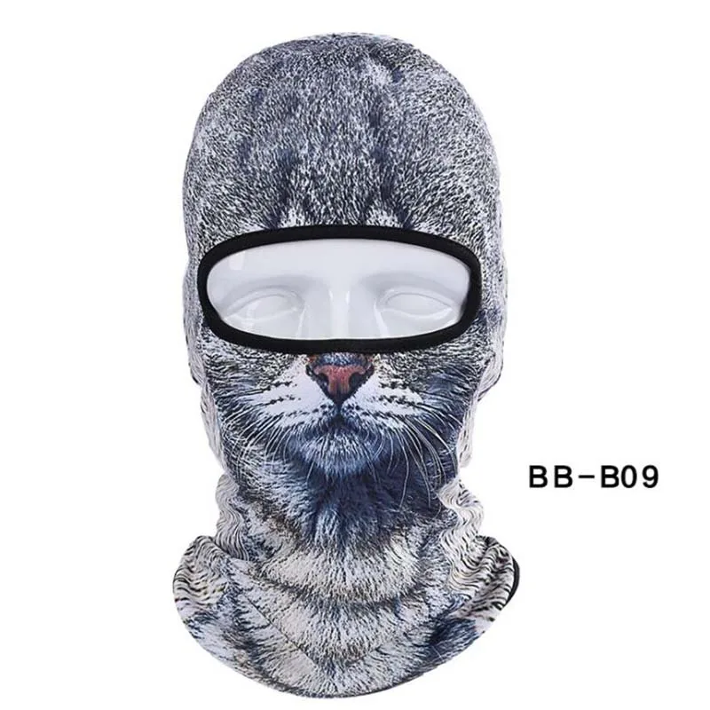 09 Winproof велосипедная маска для лица 3D Балаклава с животным анти-пылезащитный колпачок велосипедные лыжные принадлежности для сноуборда полная маска для шеи шарф капюшон - Цвет: 09