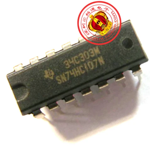 (100 ШТ.) Новый оригинальный DIP14 SN74HC107N линии 74HC107|line| |