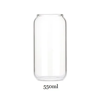 550ml Ins, горячая Распродажа, модная стеклянная чашка для воды, молока, сока, пивная стеклянная чашка 400 мл, 550 мл и соломенная десертная чашка, Шейк-стакан - Цвет: 550ml