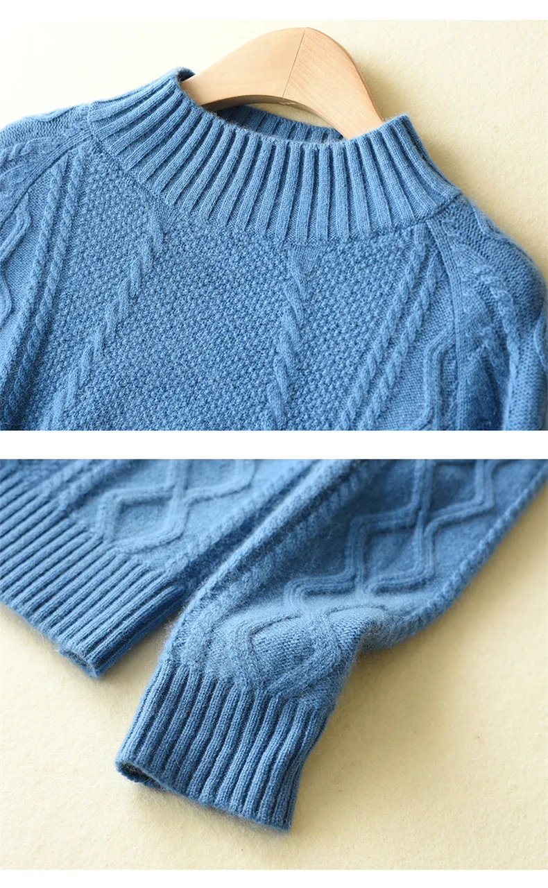 

2019 New Autumn Winter Style Women Wool Sweater Women Fashion Slim Cashmere Turtleneck Knitted Sweaters PP106