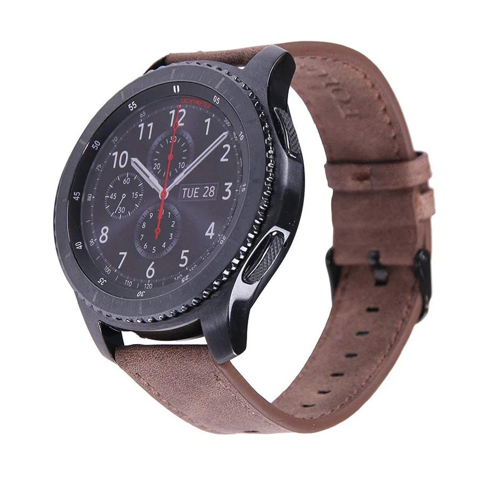 Кожаный ремешок 22 мм для Samsung Galaxy Watch 46 мм/Gear S3 наручный Huawei GT 2 1 мм/2 Pro