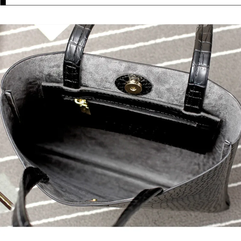 Роскошные сумки женские дизайнерские с открытым карманом крокодиловым узором