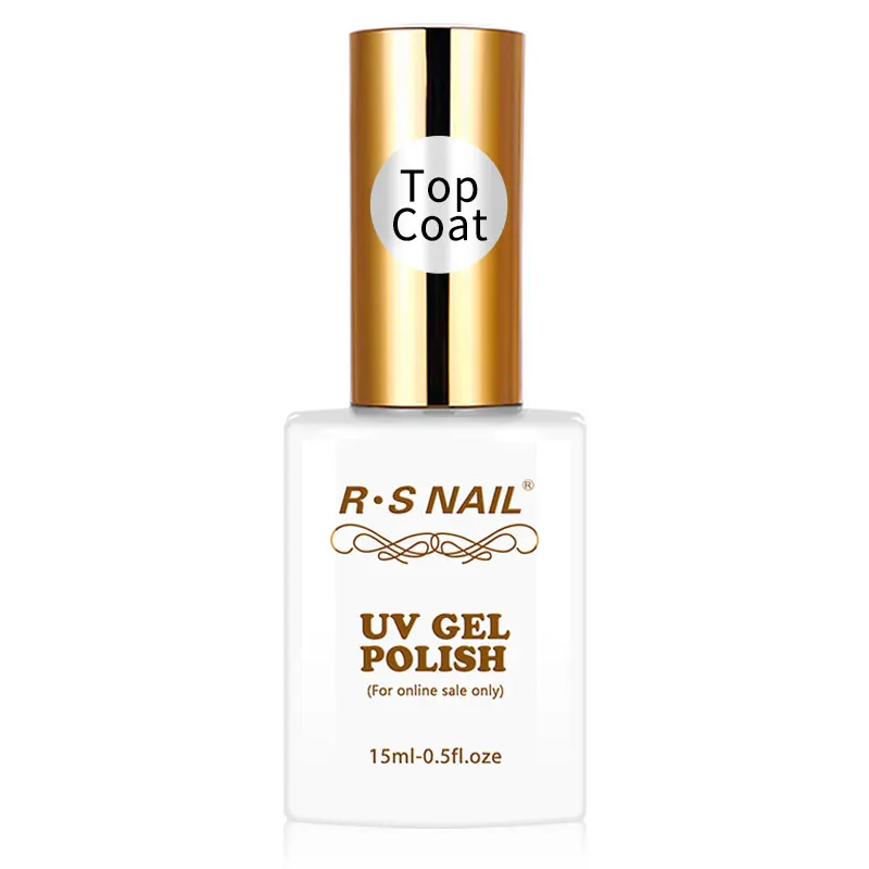top coat R.S лак для ногтей 15 мл топ и Базовое покрытие гель лак для ногтей маникюр легко впитывается праймер для ногтей УФ светодиодный лак для ногтей Прозрачный Гель-лак - Цвет: top coat