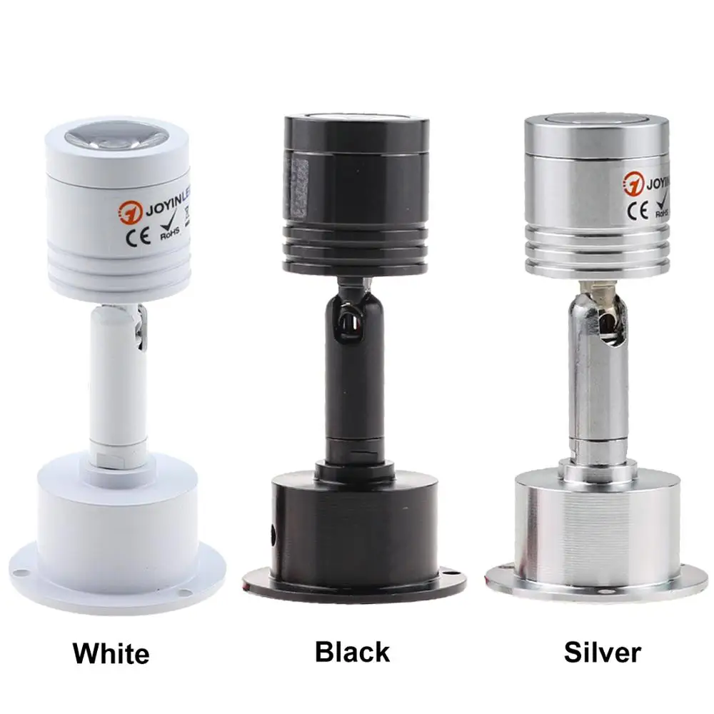 

2pcs White/Black/Silver LED Mini Downlight Cabinet Spot Light 3W For Ceiling Surfaced Mounted Lamp AC85-265V Built-in Driver