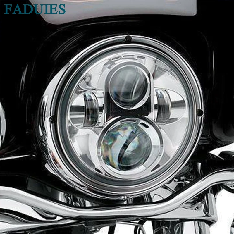 

FADUIES 7 inch Motorcycle LED Projector High / Low beam Headlights For Harley- Motorcycle 7" Motorcycle Led headlamp