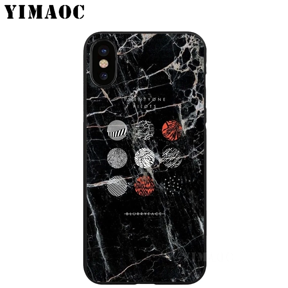 Мягкий Черный силиконовый чехол YIMAOC Twenty One Pilots из ТПУ для iPhone X или 10 8 7 6 6S Plus 5 2 SE Xr Xs