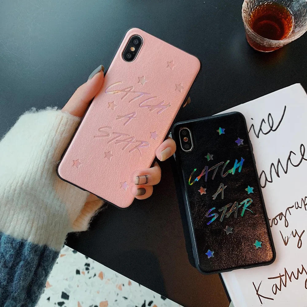 XS Max чехол для телефона iPhone X XR 6 6S 7 8 Plus лазерный цветной 7Plus PU силиконовый