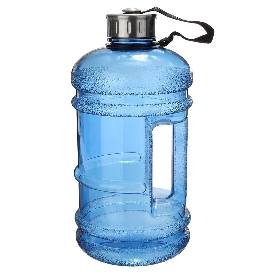 Небесно-голубой TEENRA 1 шт. 2.2L бутылка для воды для спорта на открытом воздухе, для бега, фитнеса, бутылка для воды, для кемпинга, альпинизма, питьевая бутылка для пикника, посуда для напитков - Цвет: Небесно-голубой