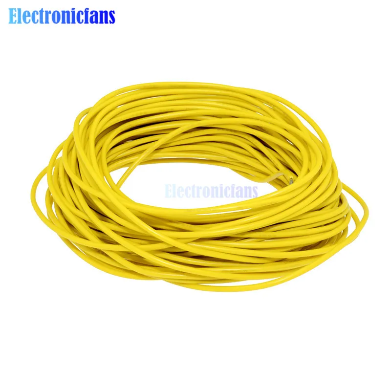 Гибкий многожильный проводной кабель 24 awg желтый 10 м 300 В UL 1007|cable 24|cable 10mcable |