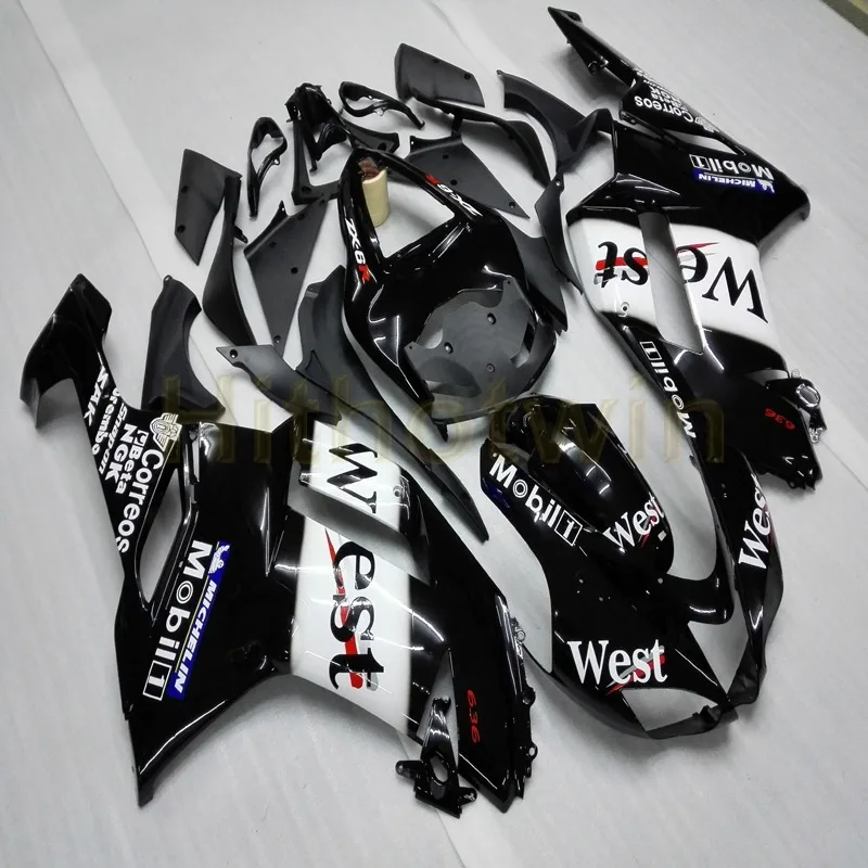 

Пользовательские мотоцикла корпуса для ZX-6R 07-08 636 ZX6R обтекатель zx6r 2007 2008 + бесплатная болты + черный M2