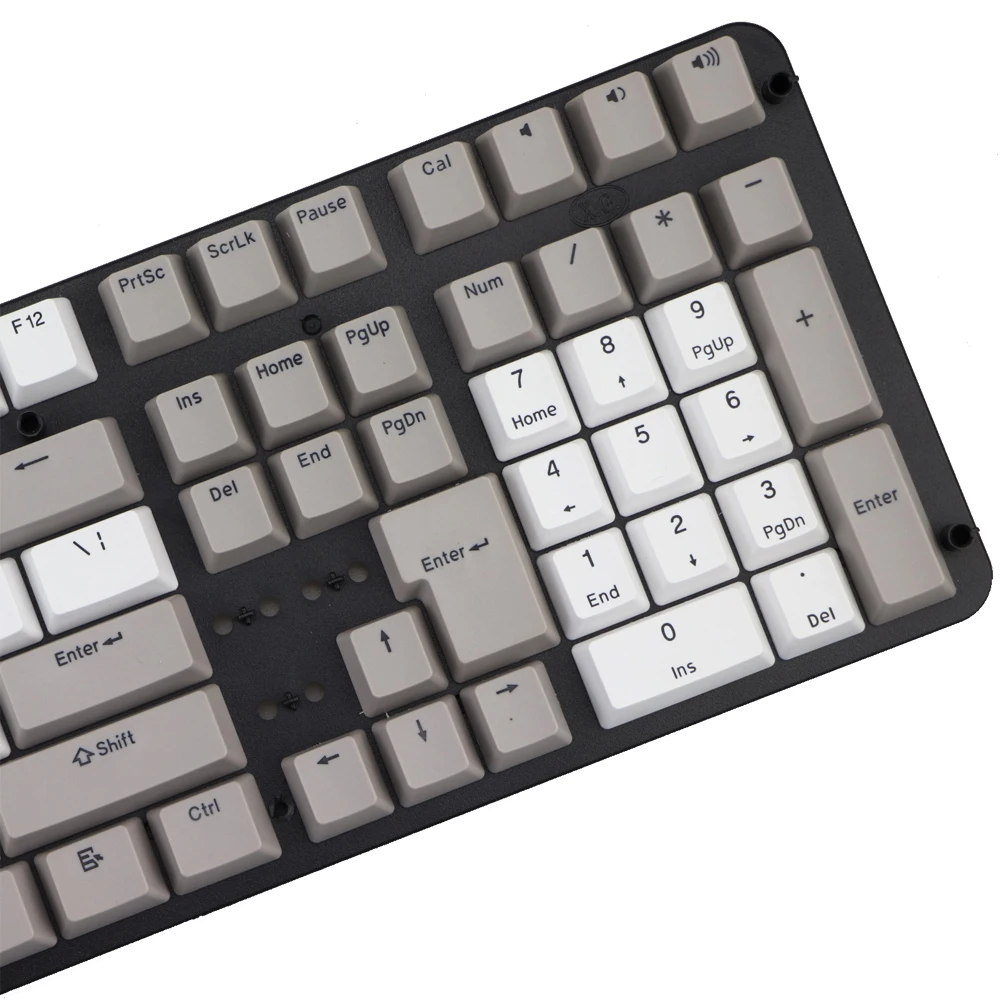 pbt keycap Double shot 108 keys Retro gray white OEM profile for MX Switches mechanical keyboard Keycaps