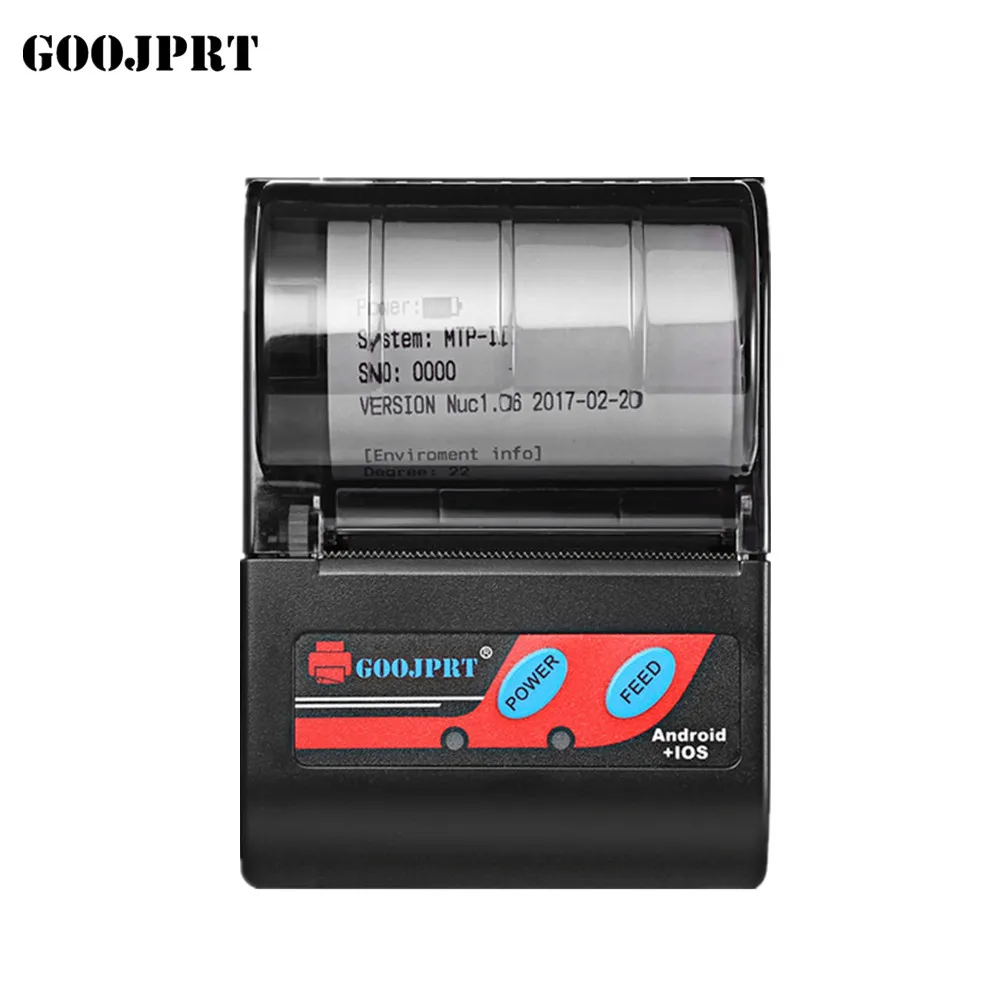 GOOJPRT Новое поступление 58 мм Bluetooth 4 0 Android POS чековый термопринтер с 3 рулонная